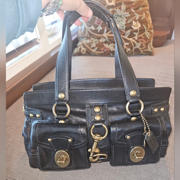 Handbags - Coach 65th Anniversary Legacy Mandy Satchel Shoulder Bag Style 11130